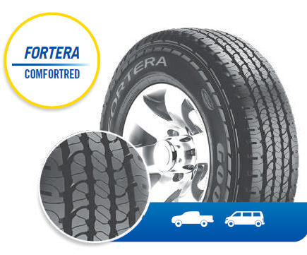 Llanta FORTERA COMFORTRED de GOODYEAR en autollantas.com.co
